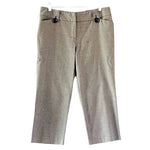 Apt 9 Womens Cropped Pants 6 Grey Torie Straight Leg Capri Stretch Office Casual