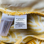 Ann Taylor LOFT Yellow White Leaf Print Linen Blend Mini Skirt Size 8