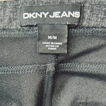 DKNY JEANS Dark Gray Stretch Pull On Pants Women M 30" Inseam Mid Rise Fitted G+