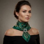 Vintage Jeri Lou Silver Tone Ruffled Round Scarf Clip Pin 1.5 Excellent