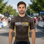 Primal Padres Pedal the Cause Cycling Jersey Men's Brown Full Zip Size L NWOT