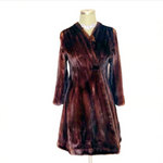 Geoffrey Beene Real Mink Fur Coat Jacket Vintage Brown XS Fit &Flare Glossy Coat