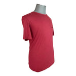 BOSS Hugo Boss Stretch Cotton Red T-Shirt Embroidered Logo Crew Neck Large NWOT