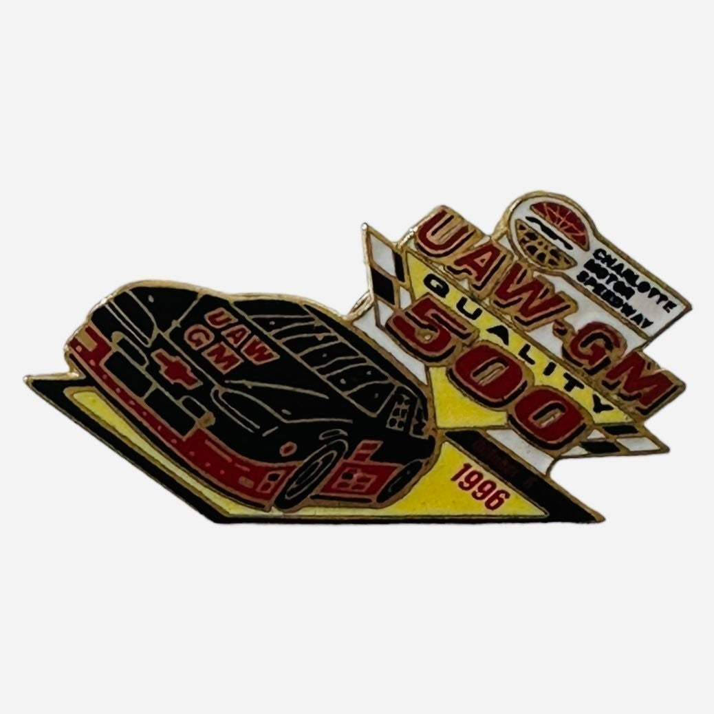 Vintage 1996 Inaugural UAW-GM 500 Charlotte NASCAR Pins Raceway Pin
