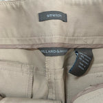 Hillard Hanson Women's Cropped Straight Leg Capri Pants 10 Tan Stretch NWT