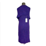 Asofu Home Textile Knitted Maxi Warm Wrap Shoulder Cape Shawl Cardigan OS NWT