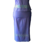 NAM of London Purple Sequin Sleeveless Top & Skirt Set UK 10 M Luxury Suit Good
