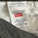 Wrangler Authentics Men's Black Regular Fit Cotton Jeans 34x32 Classic NWT