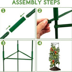 3-Pack Adjustable Tomato Cages NEW Plant Support Stakes Green Garden Climbing