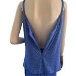 Alex Evenings Blue Glim Sleeveless Maxi Dress & Long Sleeve Blazer Suit Size 16