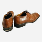 Stacy Adams Brown Leather Oxford Split Cap Toe Lace Up Dress Shoes Men Size 12