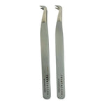 Lot of 2 Revelation High Precision Lash Extension Tweezers Stainless Steel