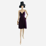 David’s Bridal Purple Sheer Fit & Flare Bridesmaid Dress Straps Size 0