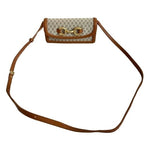 ZARA Tan Brown Small Crossbody Bag PU Leather Canvas Flap Satchel Purse