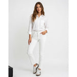 Lucky Brand Women's White Skinny Jeans Size 8/29 Ankle Stretch Cotton Denim VG
