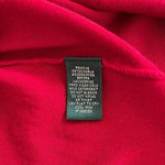 Lauren Ralph Lauren Red Merino Wool Ruched Boat Neck Dress S/M 3/4 Sleeve Lauren