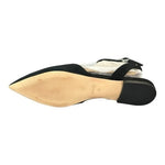 Nine West Briy Black Suede Flats Women’s Ankle Strap Pointed Toe Size 6