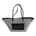 Victoria's Secret Weekend Tote Bag 21"x12"x5.5" Pink Sparkle Stripe Shopper EXC