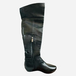 Bruno Magli Black Lambskin Leather Platform Knee-High Boots Women’s EU35 US5