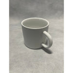 Set 4 Crate & Barrel White Porcelain Espresso Cups 2.5" Contemporary Coffee Mugs