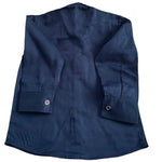 KOGO Premium Boys Navy Blue Long Sleeve Button Up Shirt Size M School Uniform