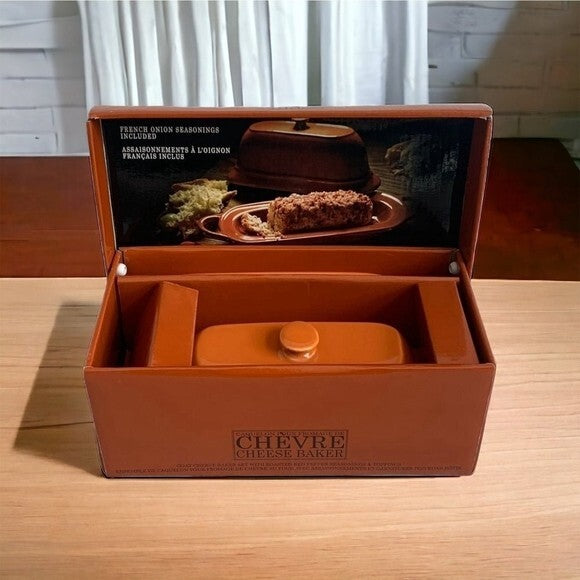 Gourmet Du Village Orange Cheese Baker Ceramic Casserole Dish 9.5"x3.5" NIB