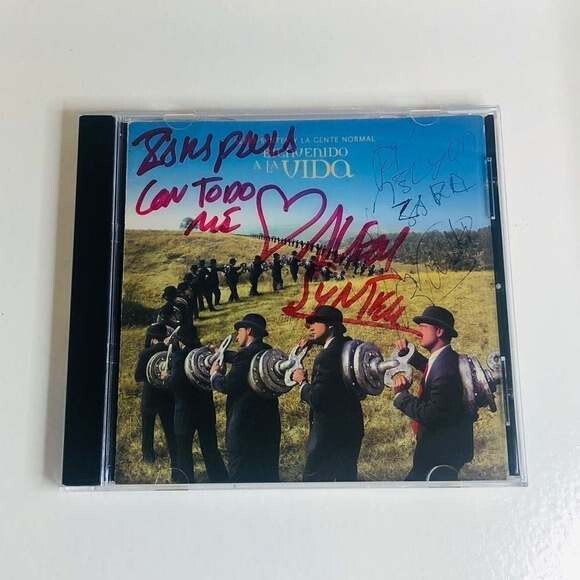Rare! Autographed CD Aleks Syntek Y La Gente Normal ‎– Bienvenido A La Vida