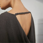 ANTHROPOLOGIE Saturday Sunday Reese Cashmere Low Back Jumper Grey Sz Small EXC