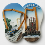 Barcelona Spain 3D Resin Flip Flop Sandal Fridge Magnet Sagrada Familia VG