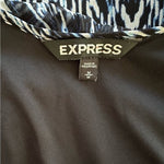 Express Emerald Print Boho Maxi Dress M Blue Gray Sleeveless Spaghetti Strap VG