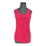 Joie Women's Hot Pink Silk Sleeveless Racer Back Top S Scoop Neck 100% Silk