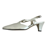 Ros Hommerson Prize White Pearl Leather Pumps Low Heels Women’s Size 9.5 NIB