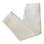 Jennifer Lopez Women's White Cotton Capri Jeans 2L Zip Front Stretch NWT