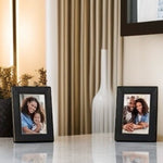 Americanflat Black Picture Frame Set 2 Silver Trim Wall/ Table Top Photo Display