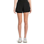 Avia Women's Compression Waist Run Shorts 8-10 Black Athletic 100% Polyester VG