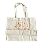 NWOT Teddy Bear Print Linen Shopping Tote Bag Cream Orange Multi-Purpose