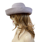 Vintage Betmar Lilac Paper Straw Bucket Hat Womens Beach Sun Protection One Size