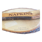 Pocono Mountains Wood Bark Napkins Holder Rustic Farmhouse Organizer 11x6" VG