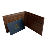 RAMPAGE Brown Leather Bifold Folding Credit Card Manager Men Wallet 4.5x3.25 NWT