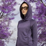 RBX Womens Hoodie Purple Athletic Shawl Neck Sweatshirt Long Sleeve Pockets EXC