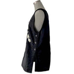 Women's Black Premium Loose Fit 3D Stylist Apron Dress S-L Professional EXC