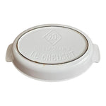 Vintage LE CREUSET France No 20 White Enamel Cast Iron Oval Casserole Dish VG