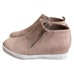 Time and Tru Dusty Rose Wedge Ankle Booties Women’s Size 9