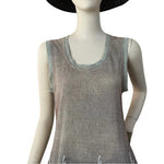 Marilu Women's Beige Tan Embroidered Lace Tank Top S Cotton Linen Italy VG