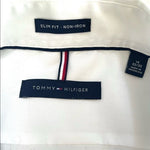 Tommy Hilfiger Men's White Slim Fit Non-Iron Dress Shirt 16 32/33 Cotton EXC