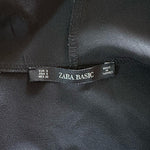 ZARA Womens Hoodie S Black White Leopard Print Colorblock Long Sleeve Sweater