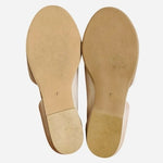 Anthropologie Souvenir D'Orsay Metallic Beige Leather Open Toe Flats Women’s 7