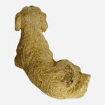 Golden Retriever Laying Puppy Figurine 2" Resin Beige Sculpture Vintage VG
