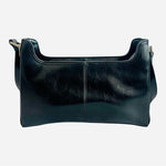 Liz Claiborne Black Patent Leatherette Shoulder Bag Glossy Medium Purse Vintage