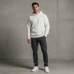 ASRV Men's White Tech-Terry Training Hoodie Water-Repellent Pullover Size XS VG